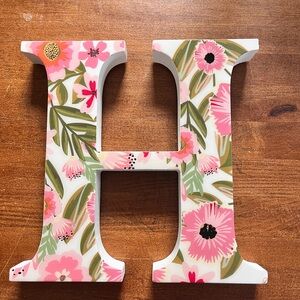 Floral Decorative Letter H